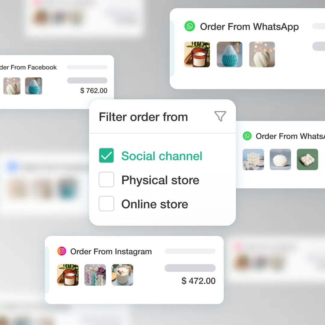無論代客下單或來自 WhatsApp、IG 到 Facebook 的自助下單，訂單實時同步至 Boutir 平台，無需手動整合數據或切換系統，所有訂單信息一目了然。